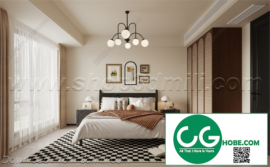 Modern Bedroom 89 3D Model Free Download
