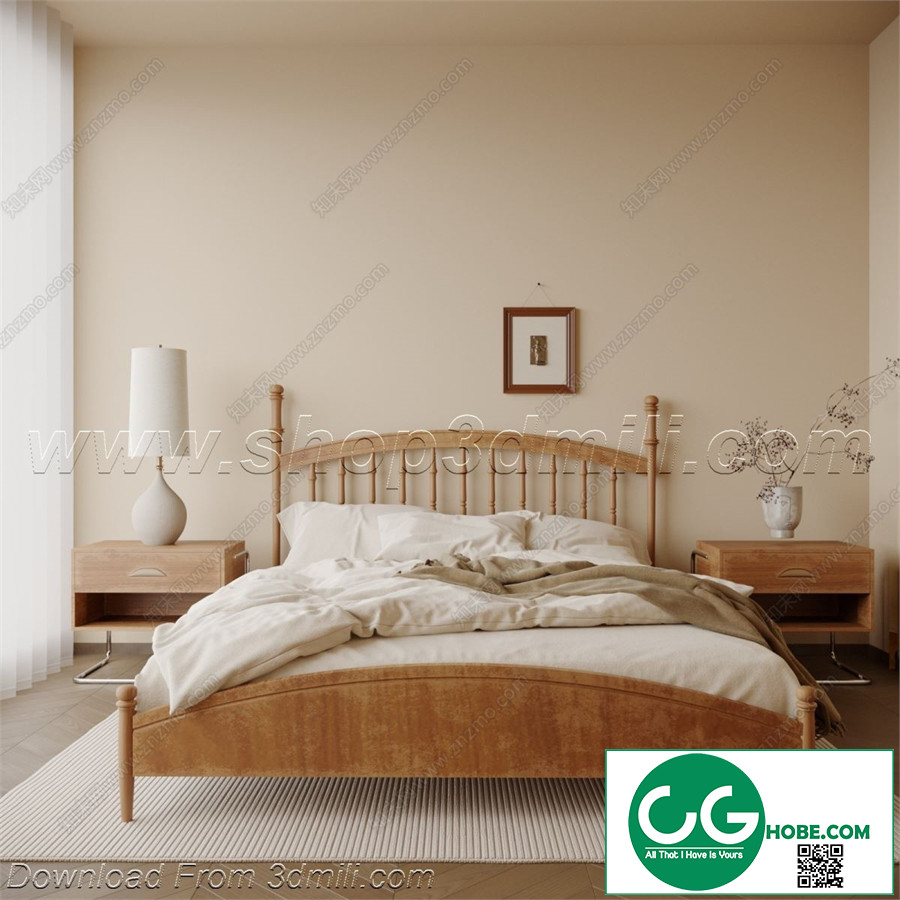 Modern Bedroom 91 3D Model Free Download