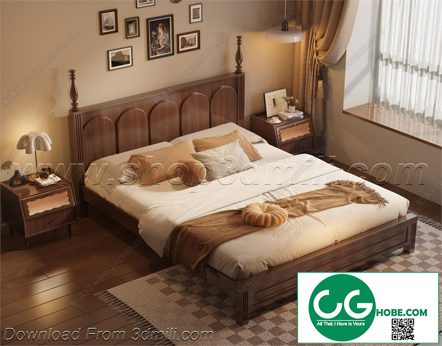 Modern Bedroom 93 3D Model Free Download