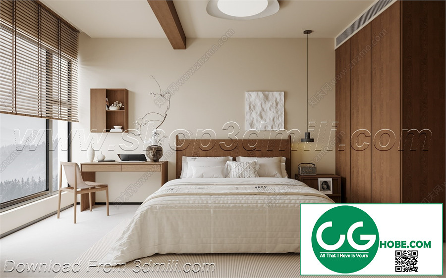 Modern Bedroom 97 3D Model Free Download