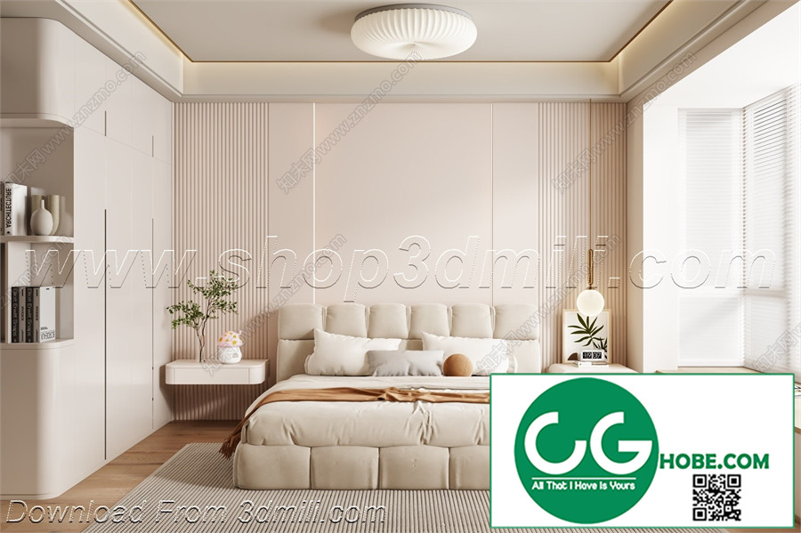 Modern Bedroom 99 3D Model Free Download