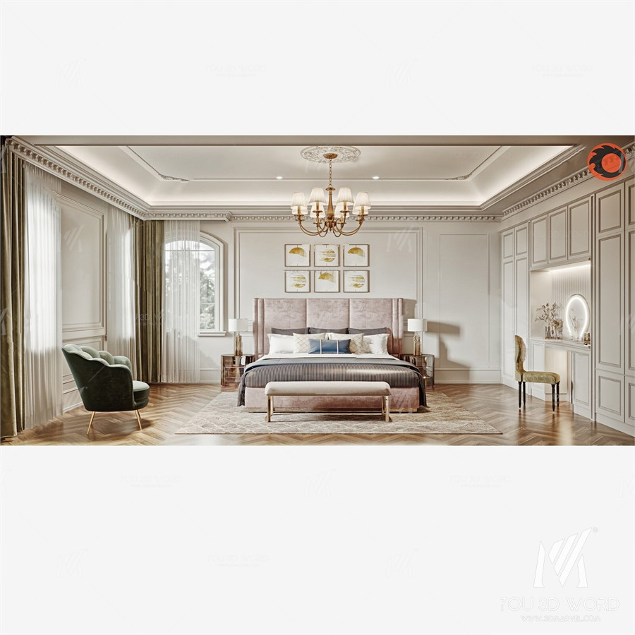 Simple and beautiful living room 3d model Free Download