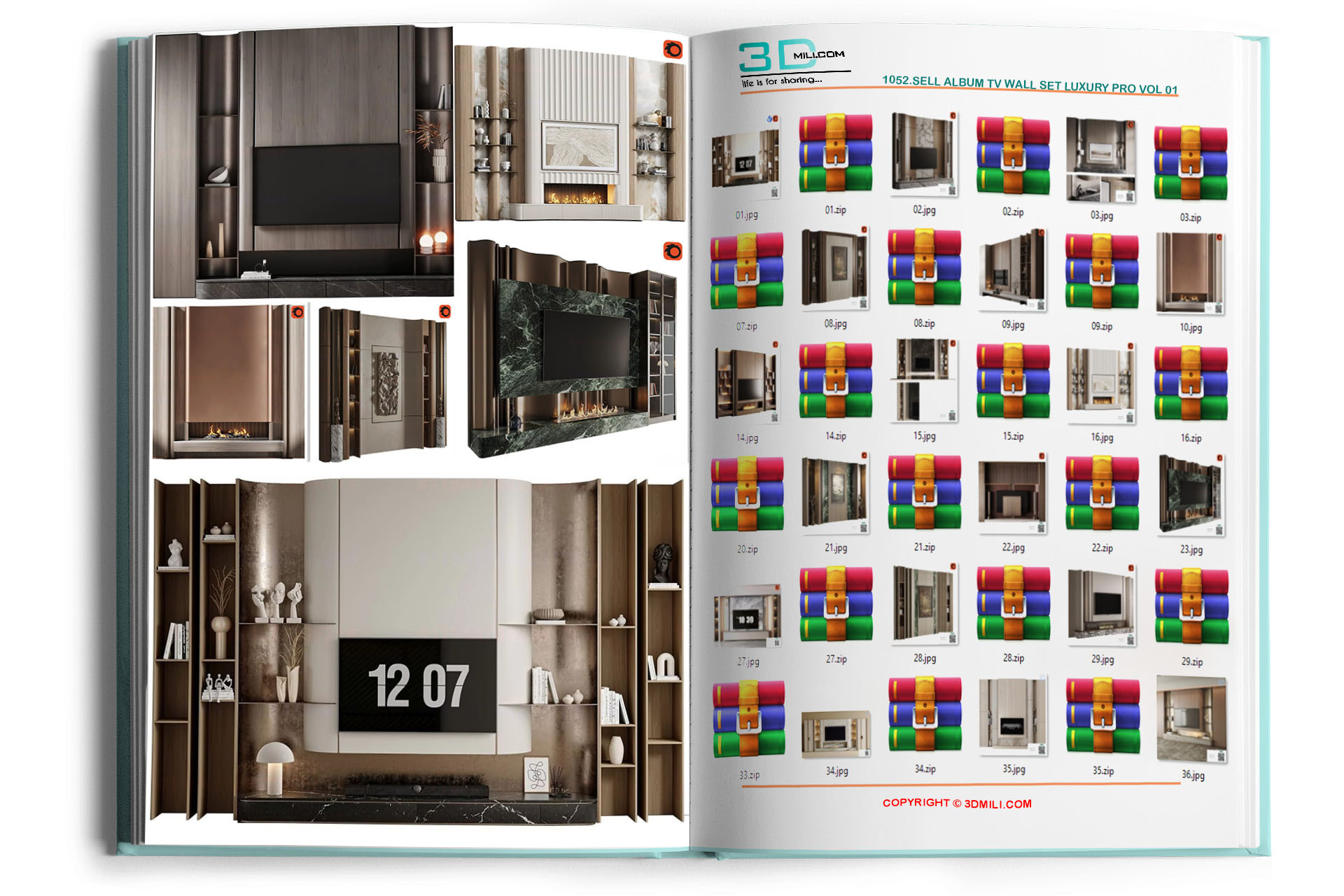 1052.Sell Album TV Wall Set Luxury Pro Vol 01